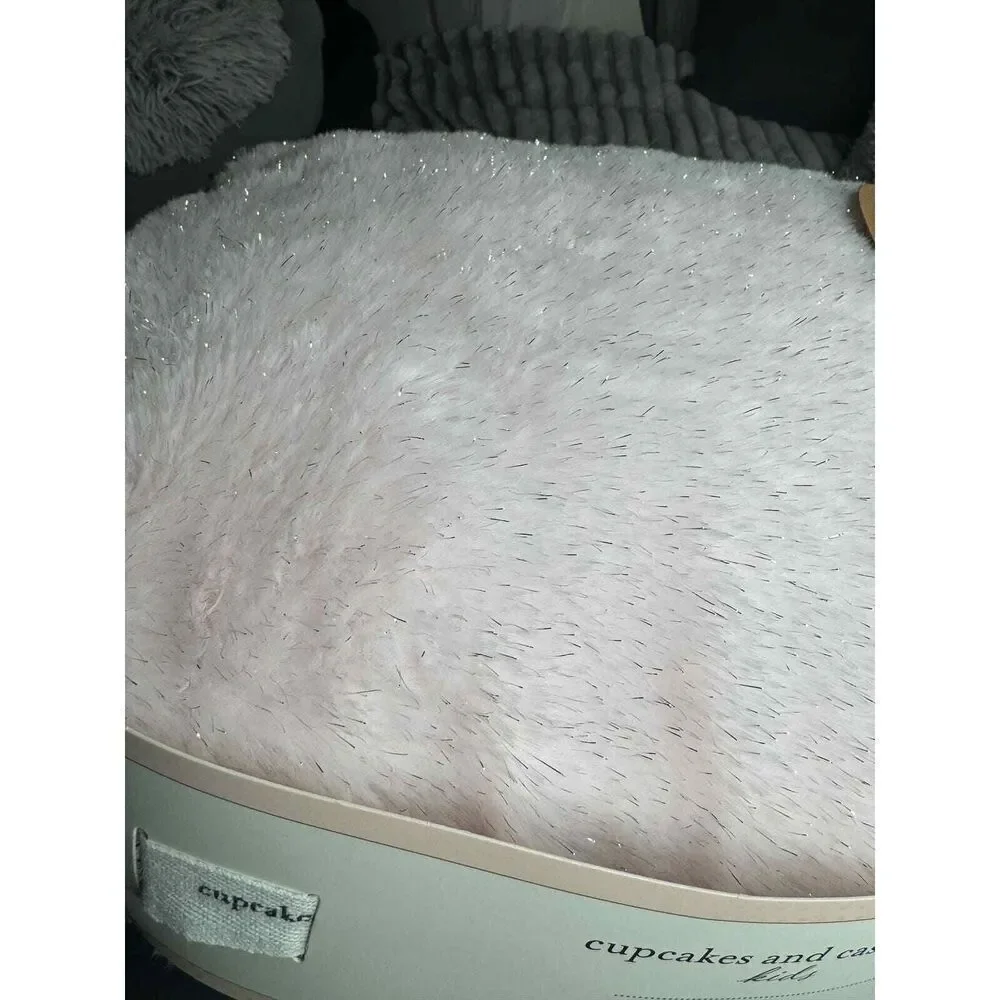 Cupcakes & cashmere twin throw Blanket novelty pink sparkle
